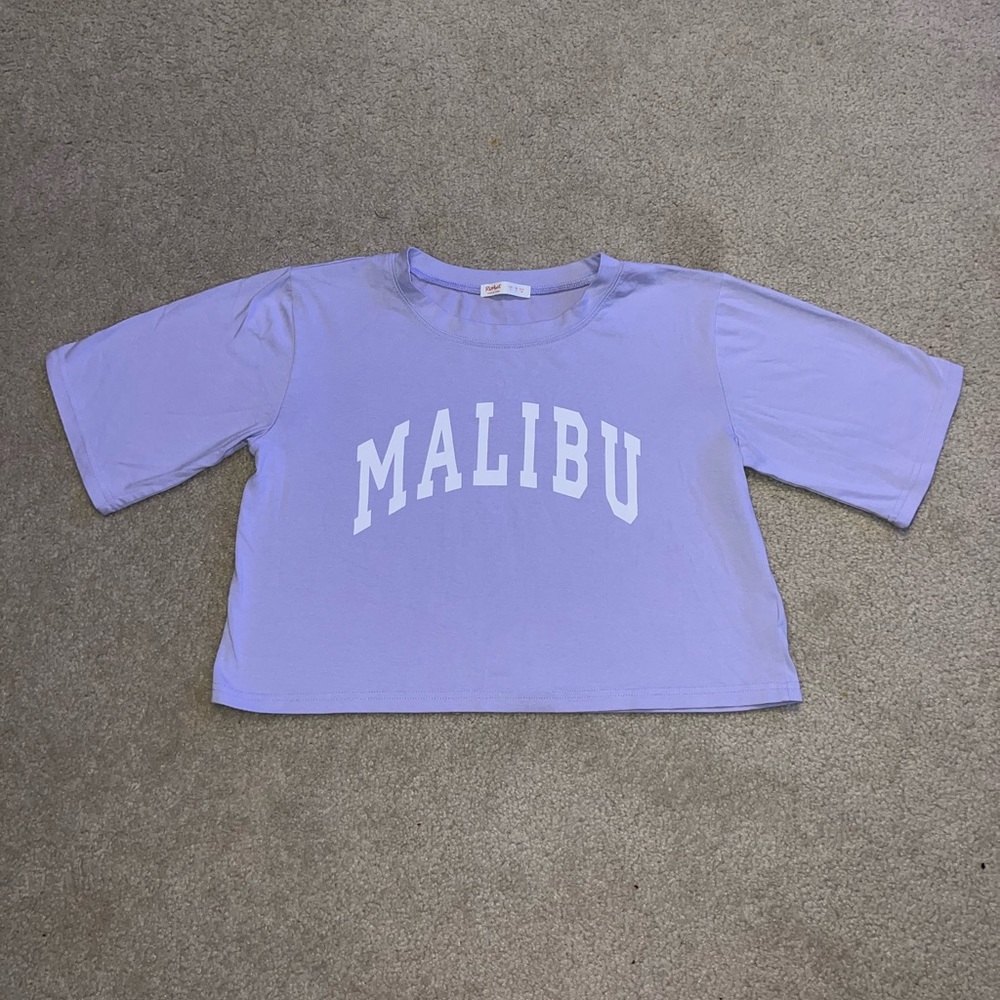 ROMWE cropped oversized tee